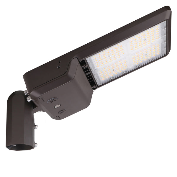 300W/240W/200W Parking Lot LED Area Light 43500LM Commercial Outdoor Lighting 3000K/4000/5000K Adjustable Slip Fitter Mount Industrial LED Shoebox Light for Roadways Stadium Sports Field Barn