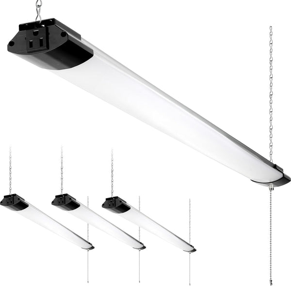 4 Pack 4FT LED Shop Light, 10000LM Linkable Light Fixture, 84W 4000K, Suitable for Workshops, Basements, Garages, Workbenches, Offices, Warehouses, ETL